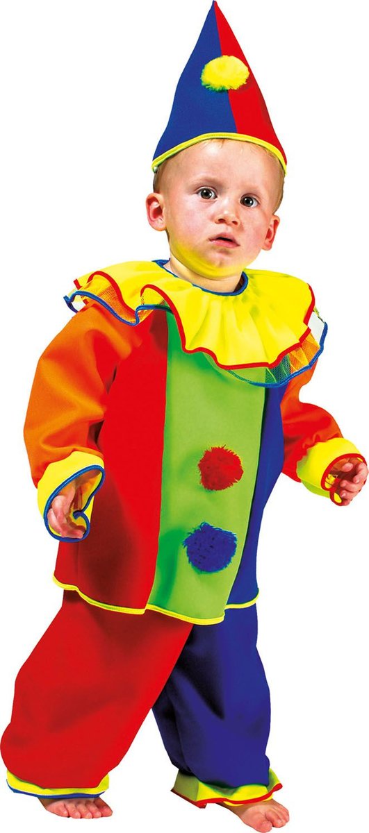 Clown & Nar Kostuum | Olaffio Clown Kostuum | Maat 98 | Carnaval kostuum | Verkleedkleding